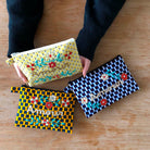 刺繍入りポーチ - YELLOW - Borderless Creations