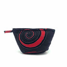 ワックスプリントポーチ - NAVY/RED - Borderless Creations