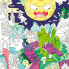 大きい塗り絵ポスター - ZOMBIES - Borderless Creations
